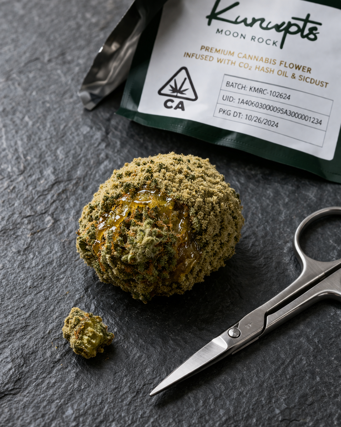 Kurupts Moon Rocks with scissors — 52% THC, Moonrock Online Shop LA